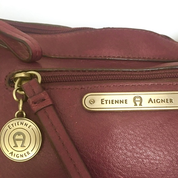 Etienne Aigner Leather Purse | Burgundy/Maroon - Picture 2 of 2